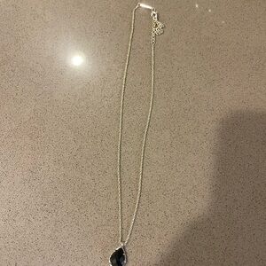 Kendra Scott Black Pendant Necklace with Gold Chain